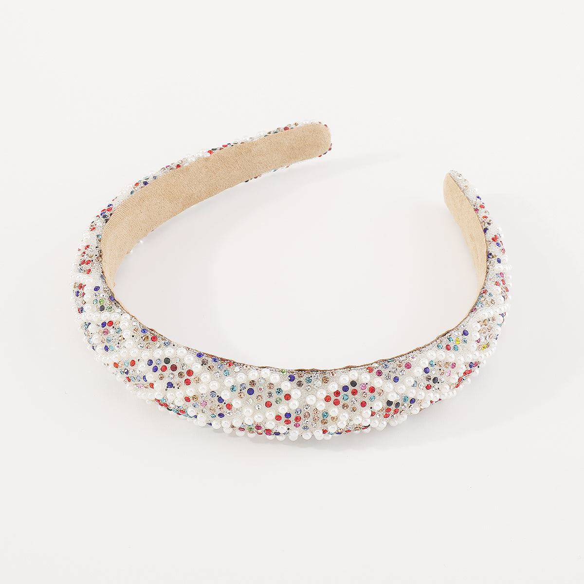 F5831 Faux Pearls Rhinestone Headbands