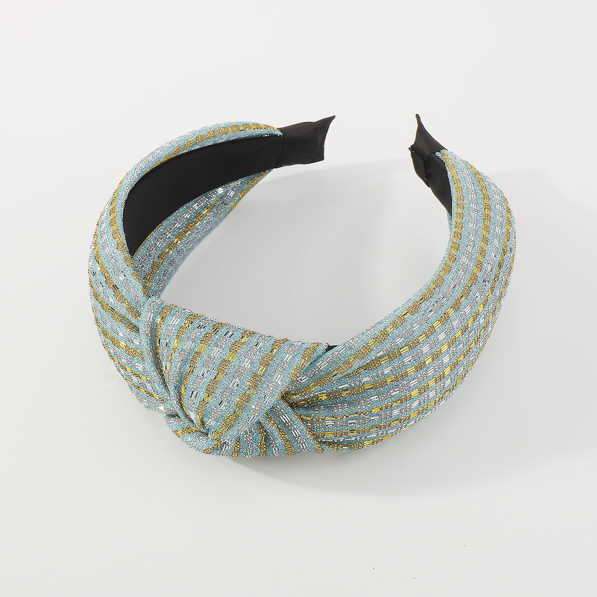 F5842 Shiny Metallic Top Knot Headbands