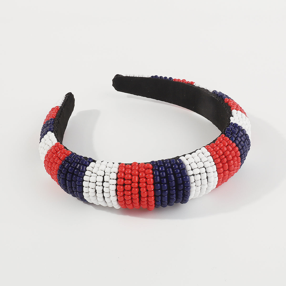 F5926 4th of July Resin Beads Padded Headbands