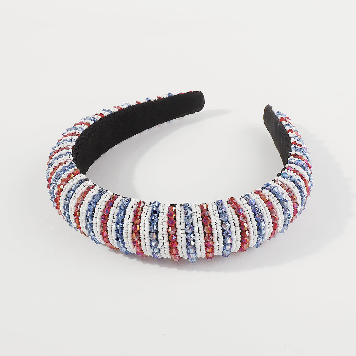 F5926 4th of July Resin Beads Padded Headbands