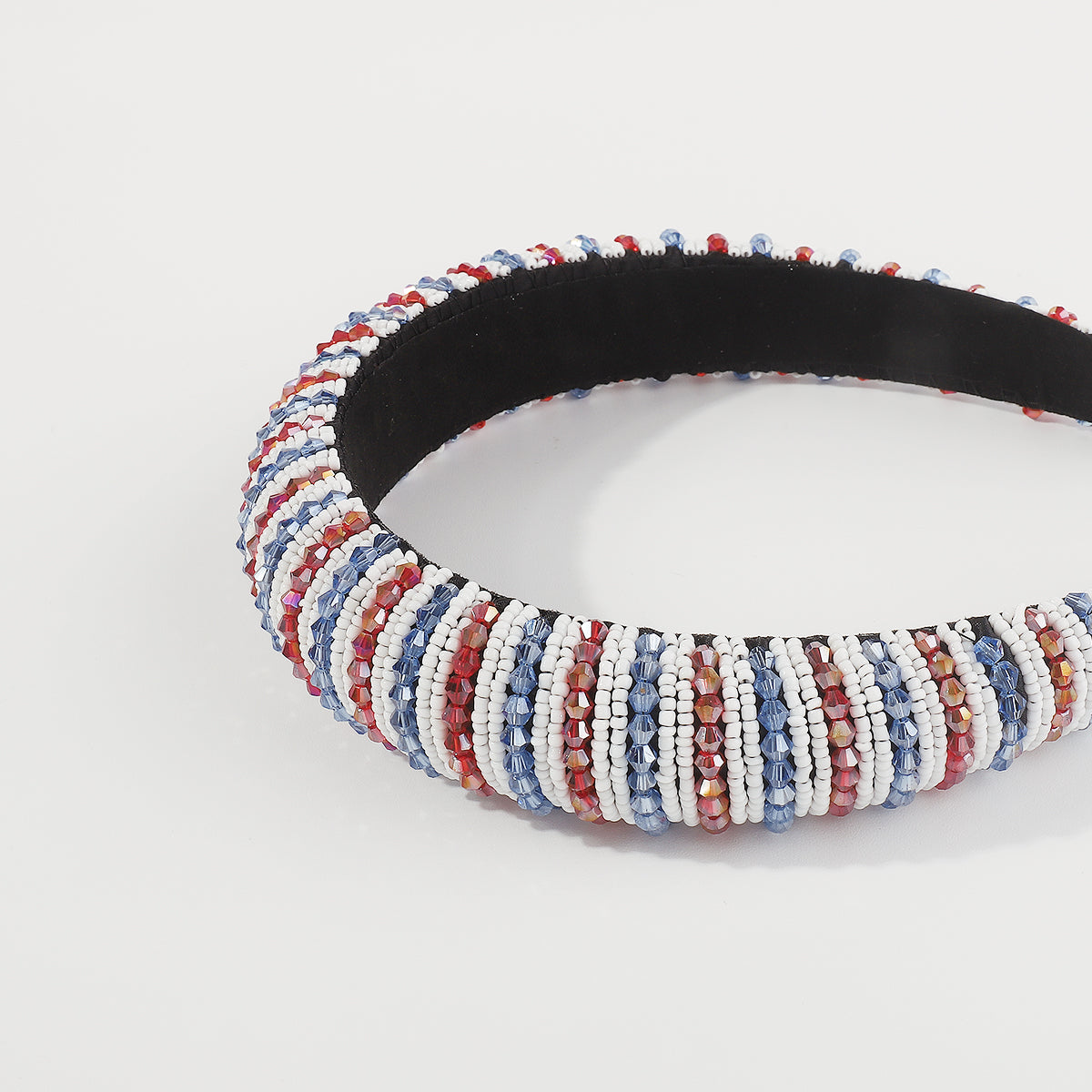 F5926 4th of July Resin Beads Padded Headbands