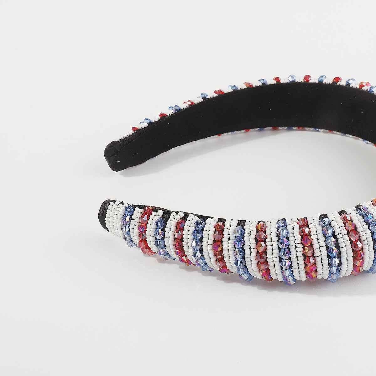 F5926 4th of July Resin Beads Padded Headbands