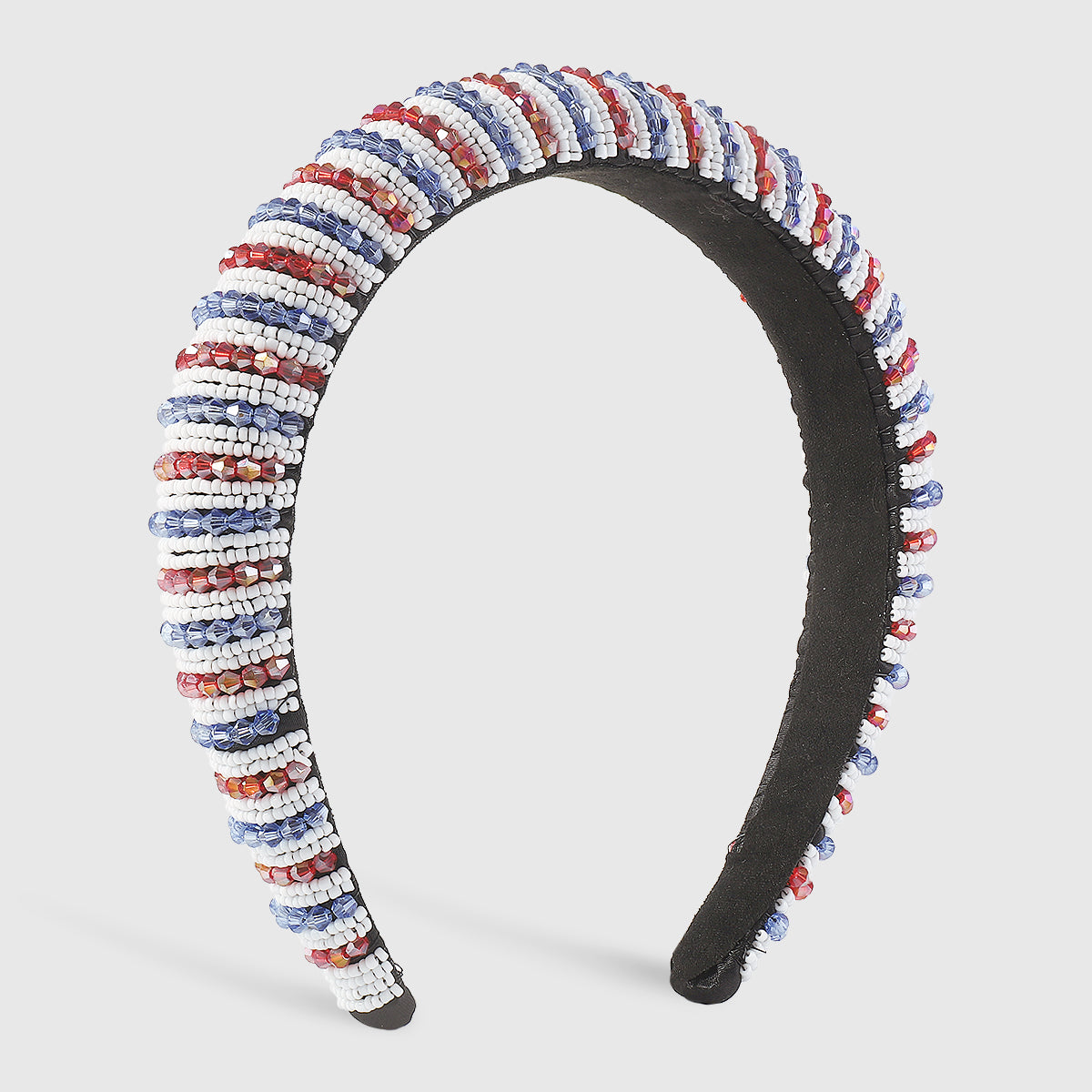 F5926 4th of July Resin Beads Padded Headbands