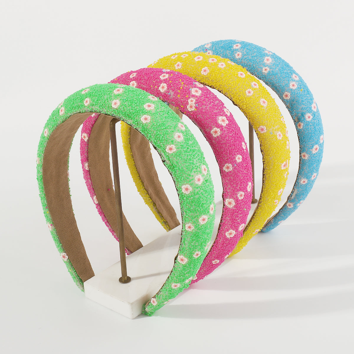 F5929 Cute Flower Candy Color Sponge Padded Headband