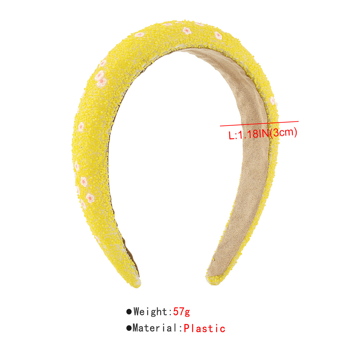 F5929 Cute Flower Candy Color Sponge Padded Headband