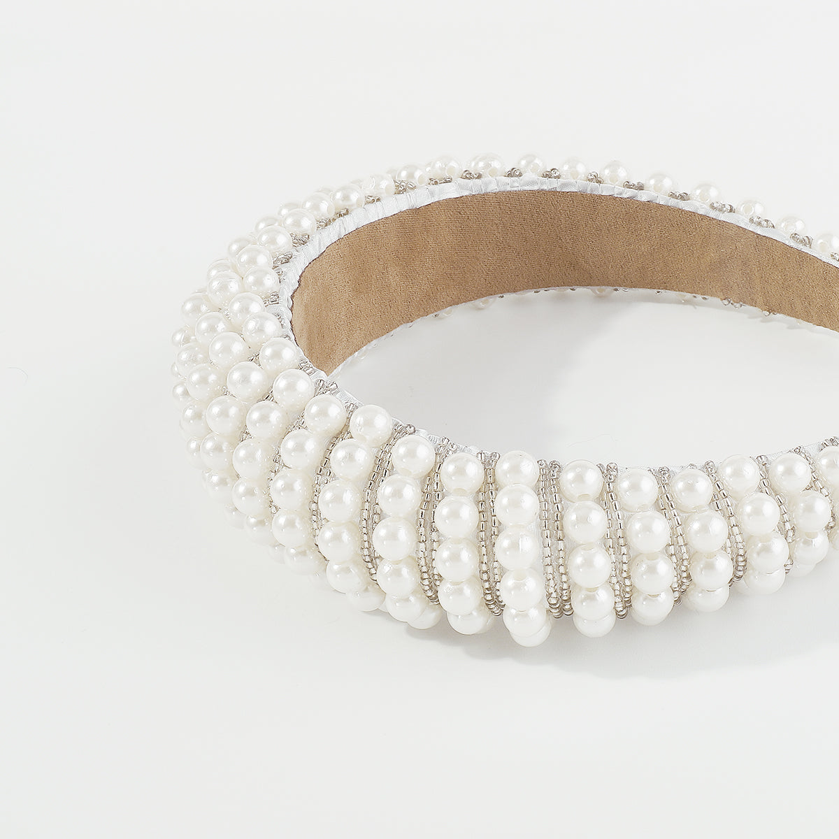 F5936 Luxury Full Pearls Seed Beads Headband