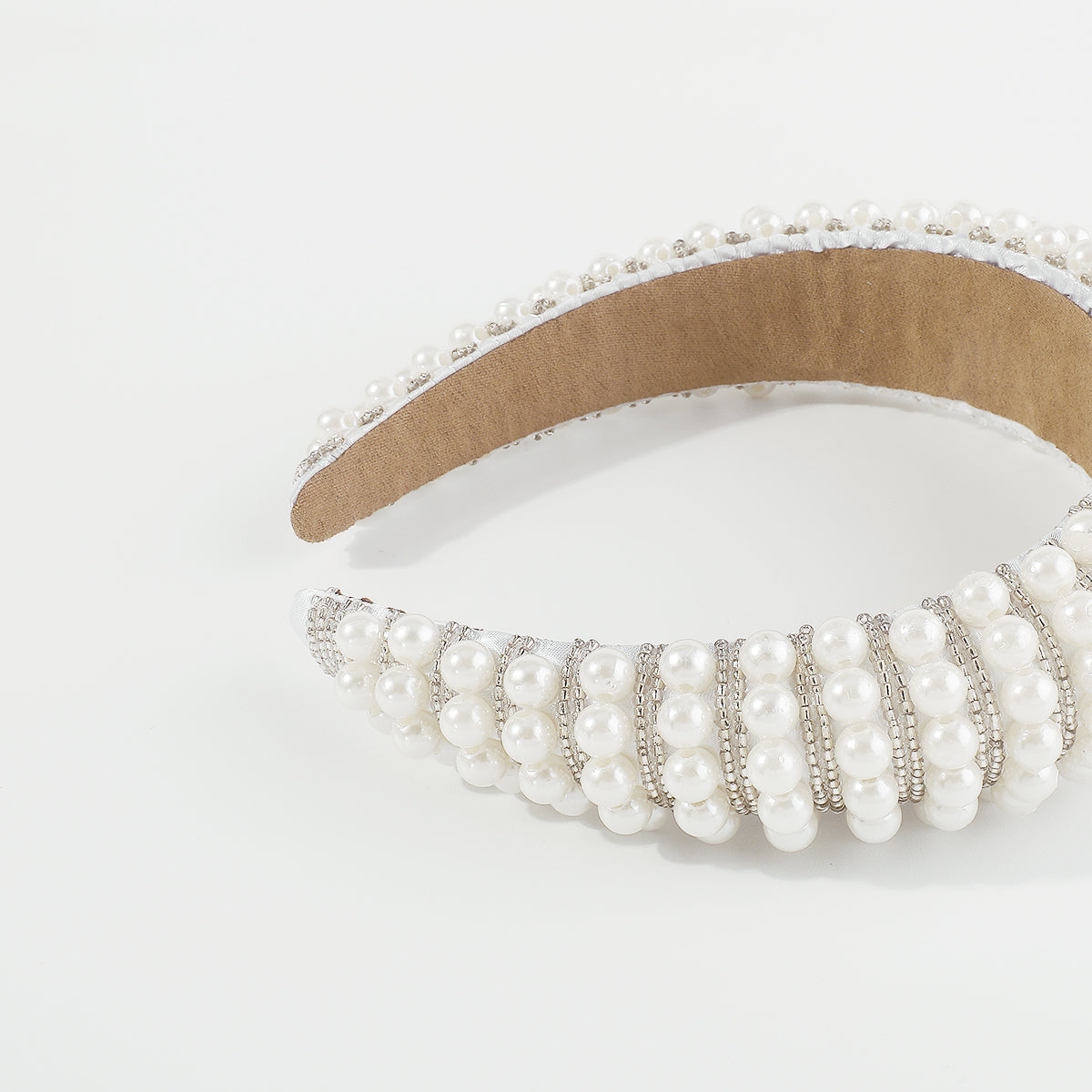 F5936 Luxury Full Pearls Seed Beads Headband