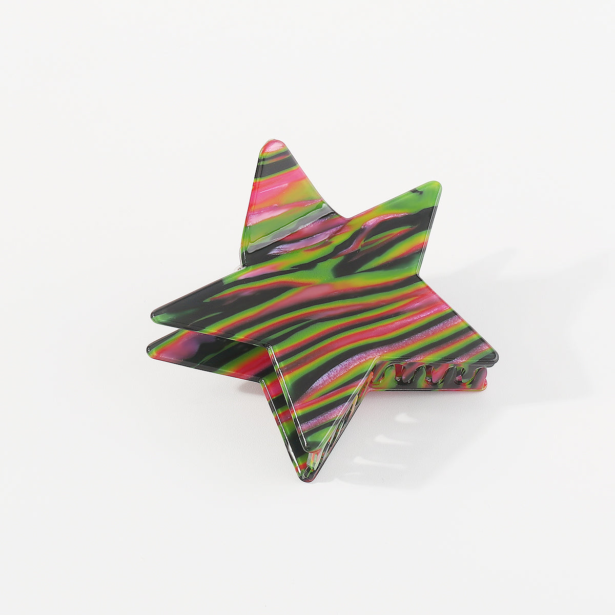 F5956 Larg Shiny Acrylic Star Hair Claw Clips