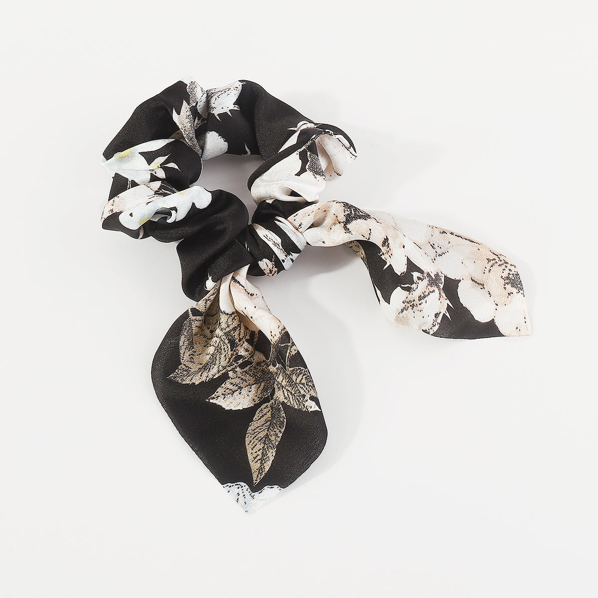 F5961 5 Pcs Floral Bow Ruched Hair Ties Set