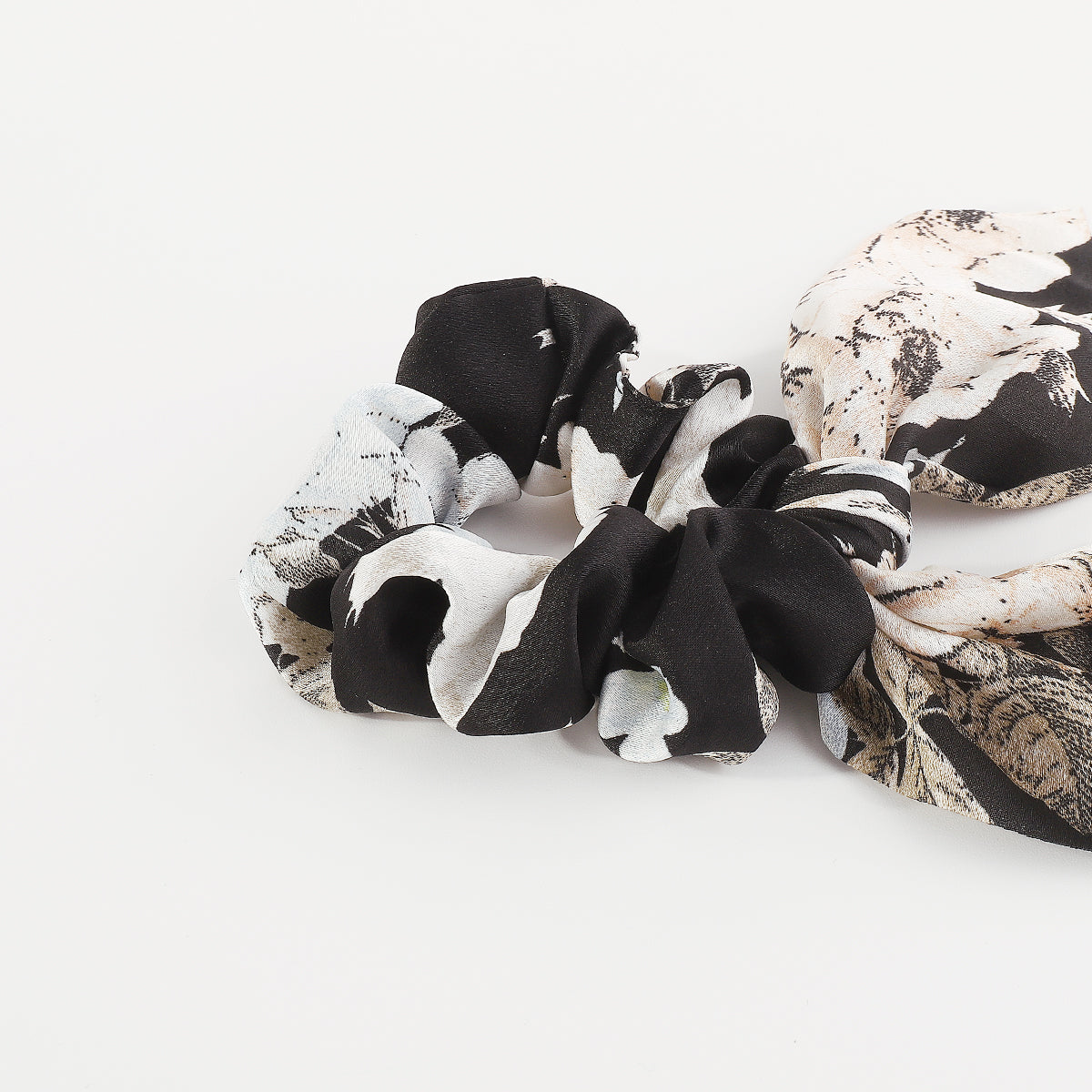 F5961 5 Pcs Floral Bow Ruched Hair Ties Set