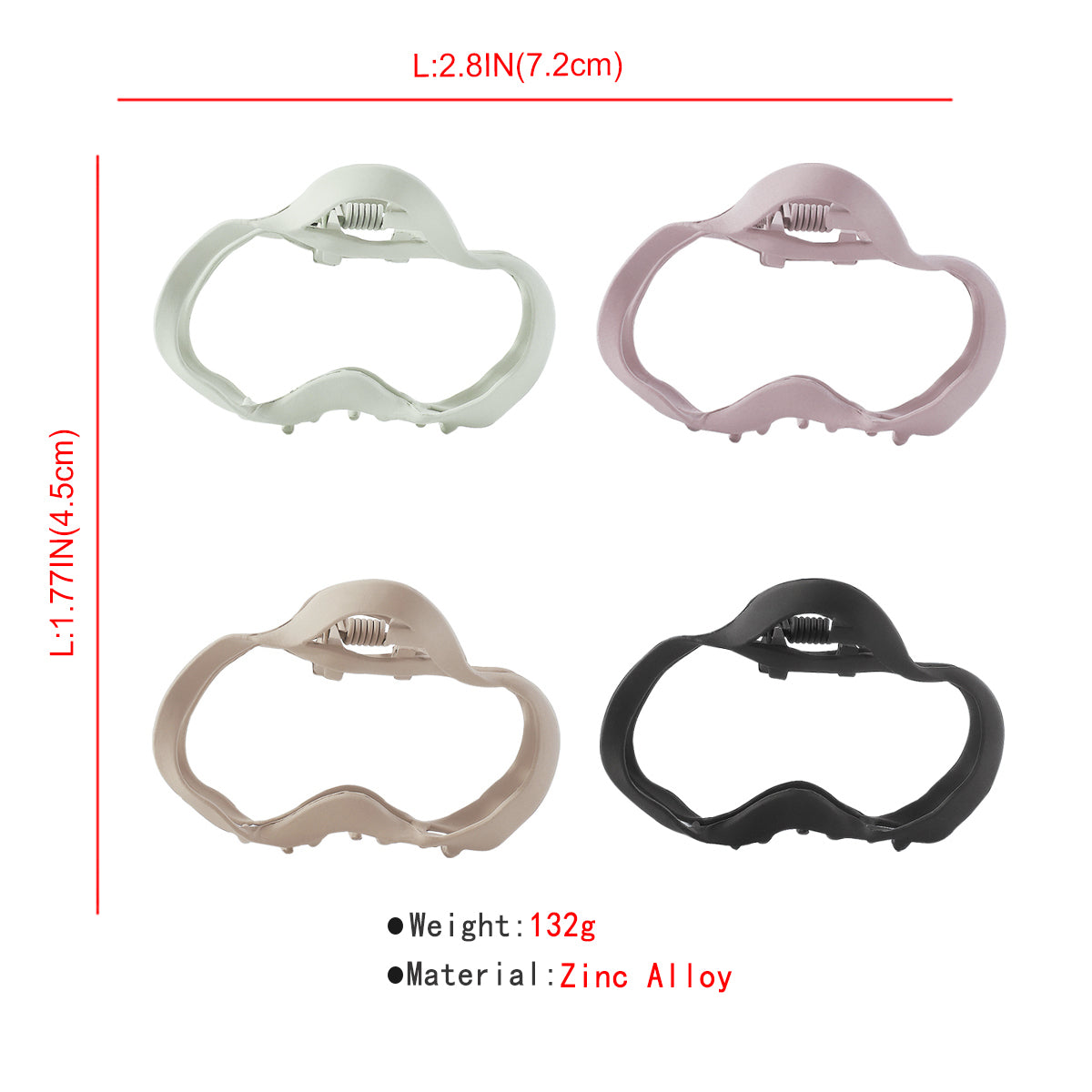 F5977 Irregular Metal Cloud Hair Claw Shark Clip Set