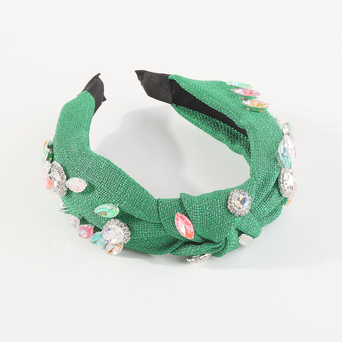 F6113 Linen Candy Crystal Topknot Headband