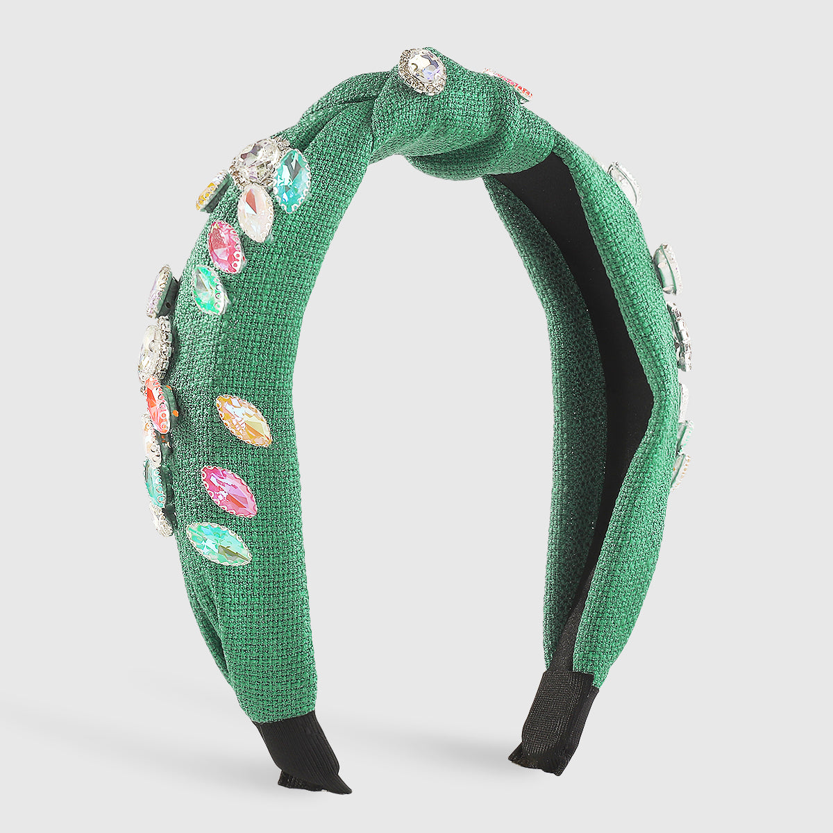 F6113 Linen Candy Crystal Topknot Headband