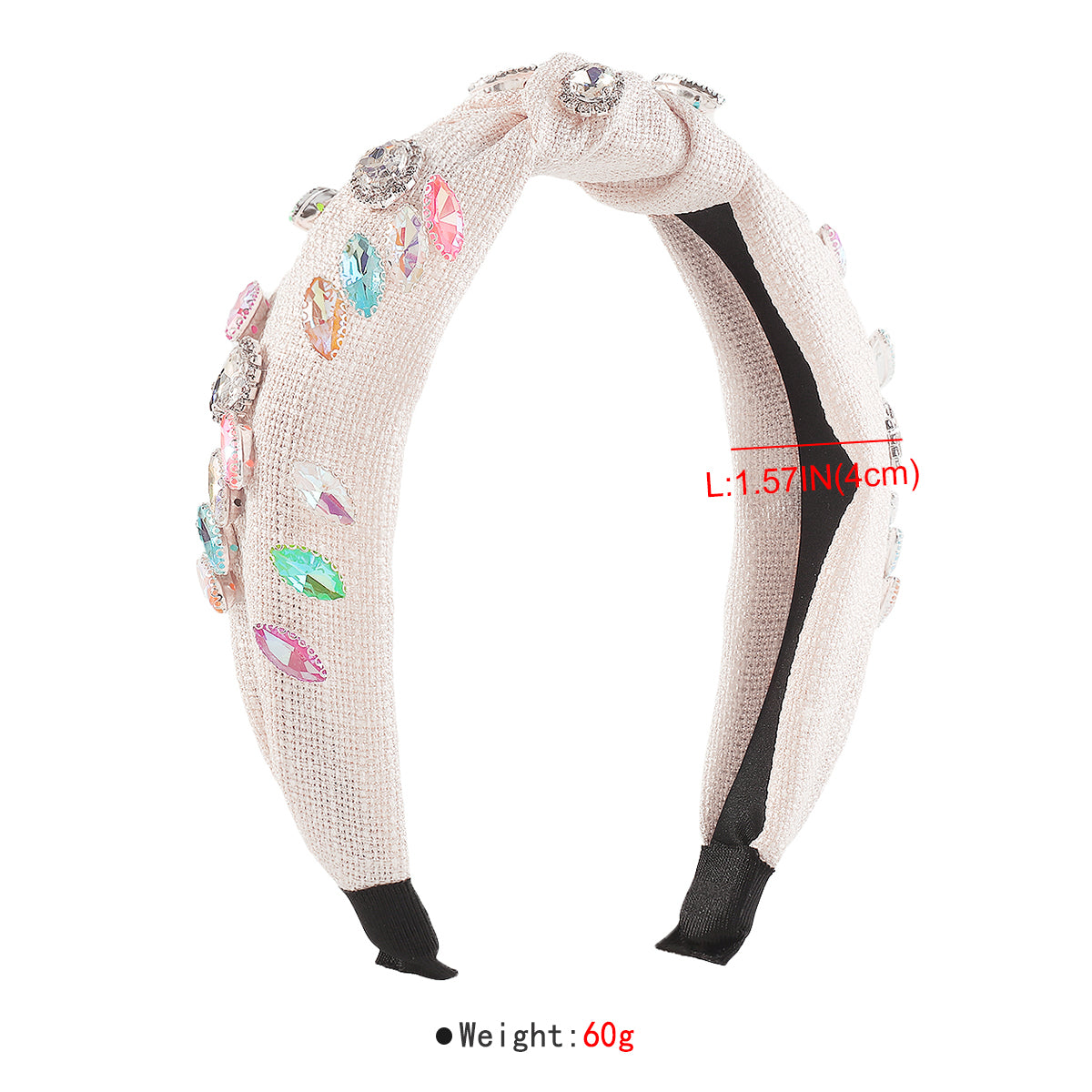 F6113 Linen Candy Crystal Topknot Headband