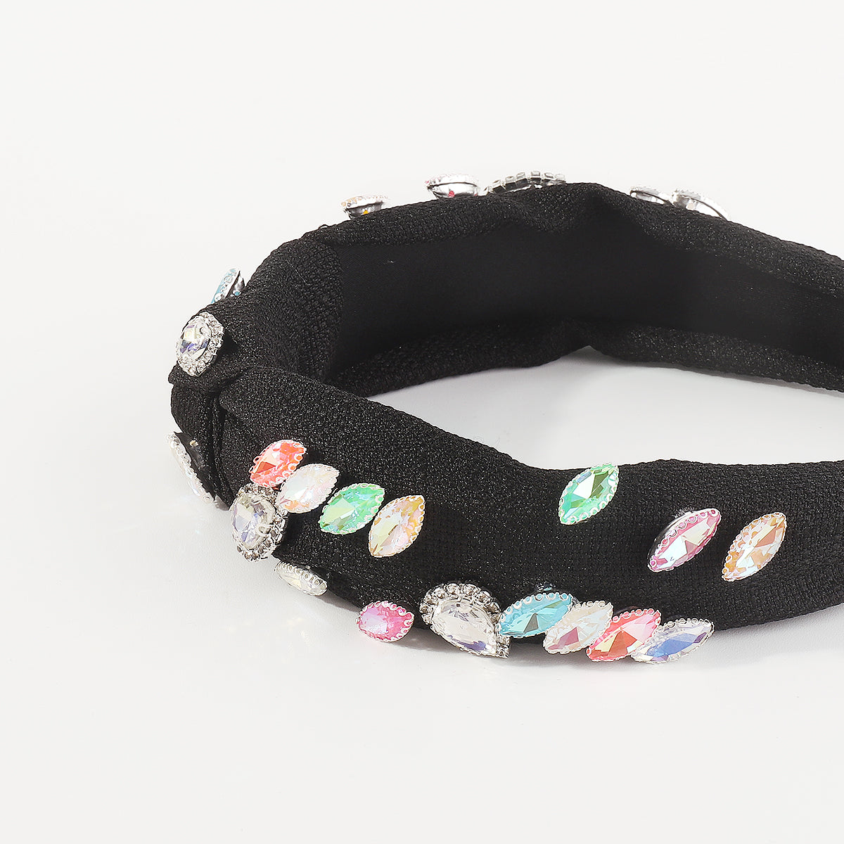 F6113 Linen Candy Crystal Topknot Headband