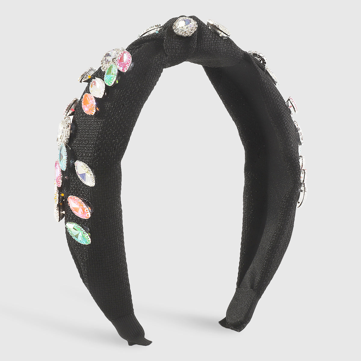 F6113 Linen Candy Crystal Topknot Headband