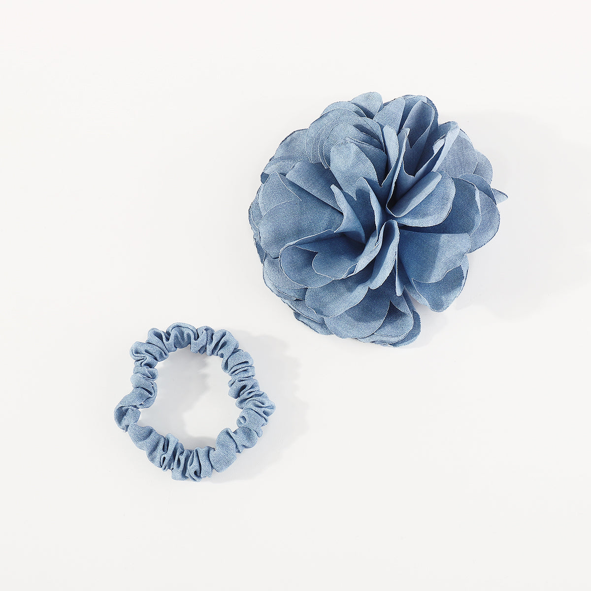 F6146 2pcs Rose Flower Elastic Hair Ties Set