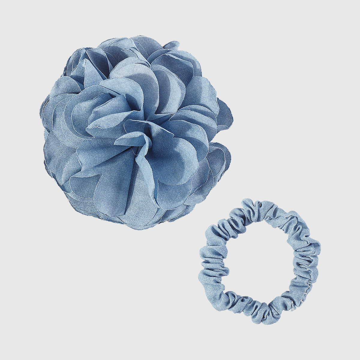 F6146 2pcs Rose Flower Elastic Hair Ties Set
