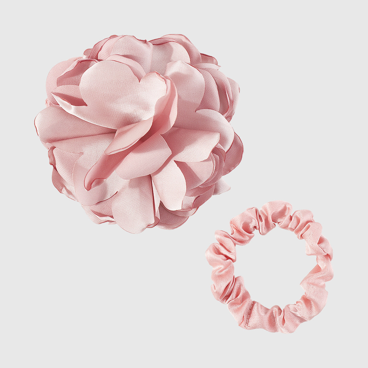 F6146 2pcs Rose Flower Elastic Hair Ties Set