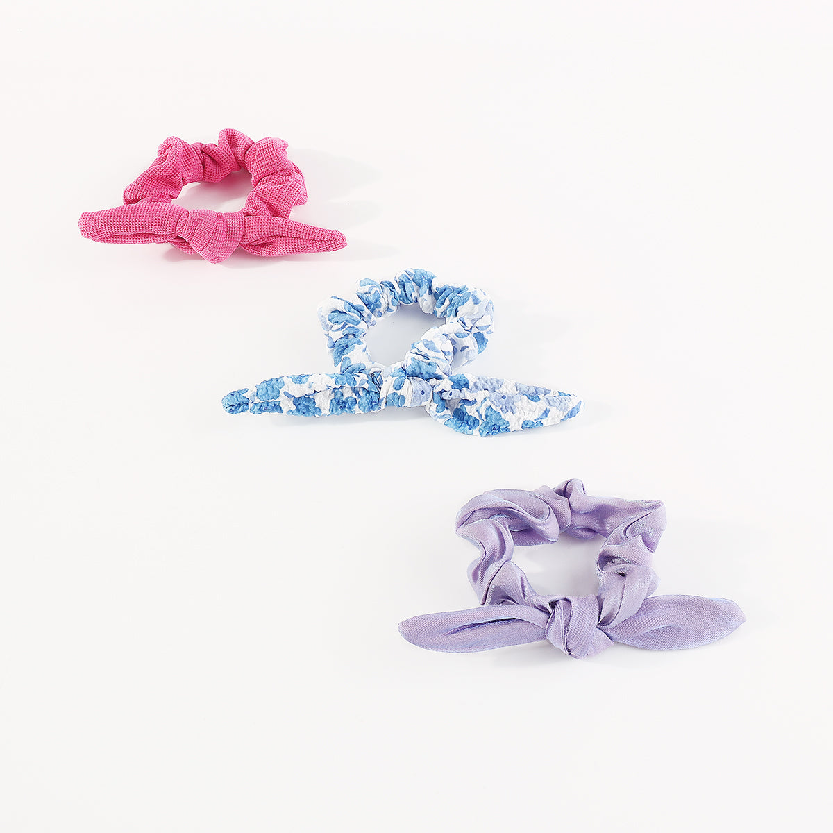 F6149 3 pcs Bow Tie Elastic Hair Ties Set