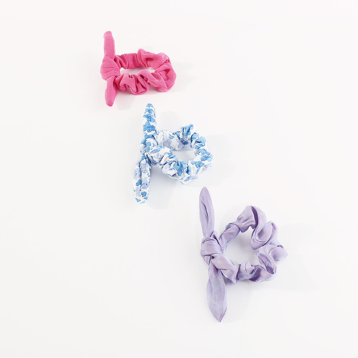 F6149 3 pcs Bow Tie Elastic Hair Ties Set