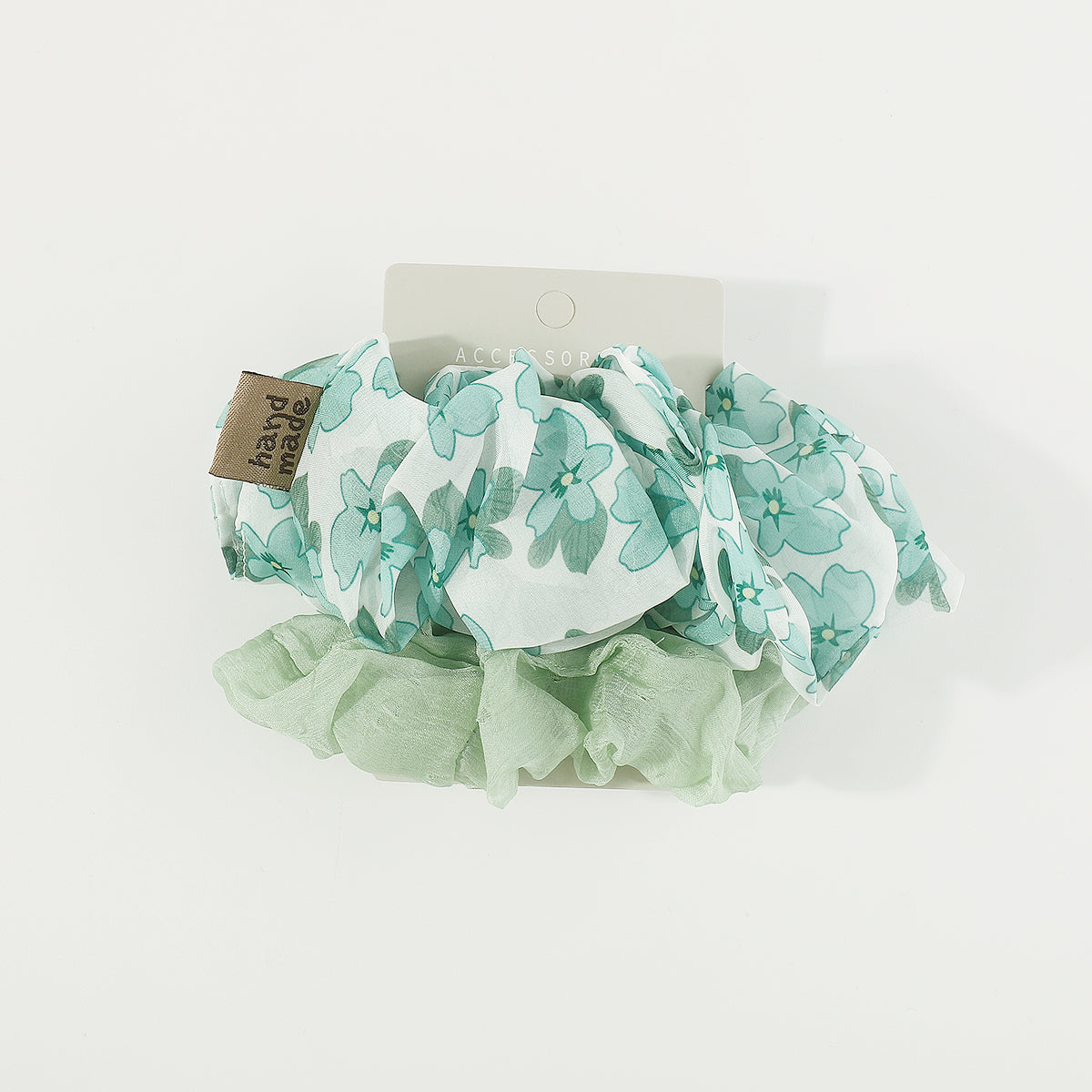 F6158 2 pcs Cherry Flower Elastic Hair Ties Set