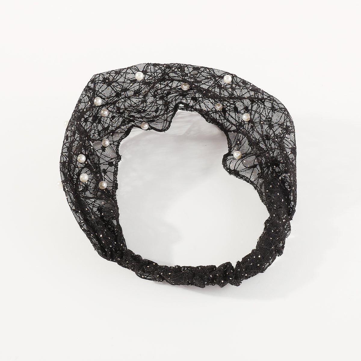 F6179 Mesh w/Pearl Hair Cover Binding Headbands