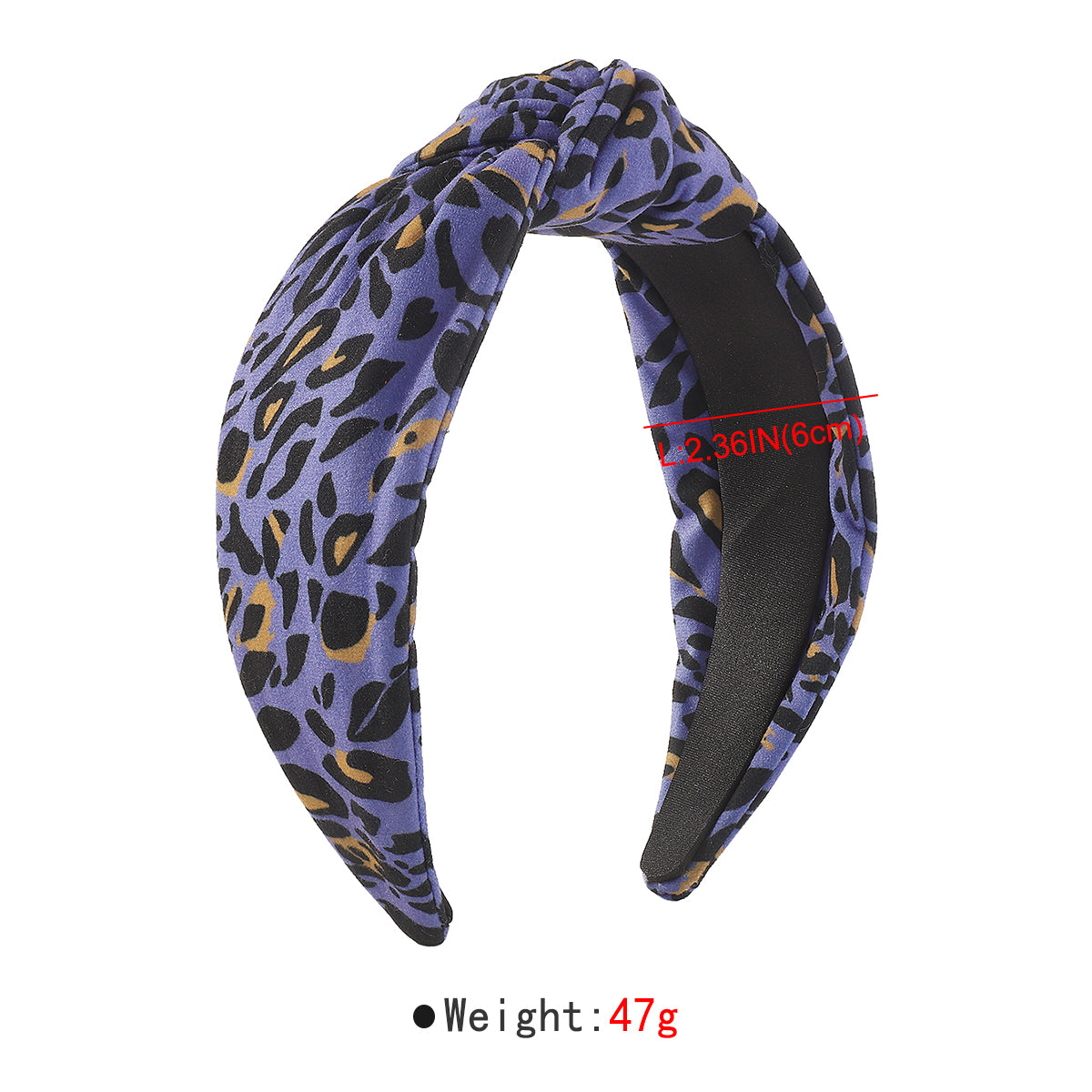 F6182 Flannel Leopard Print Topknot Headbands