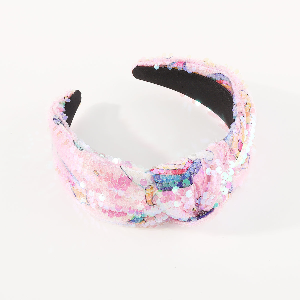 F6187 Sparkly Full Sequin Topknot Headbands