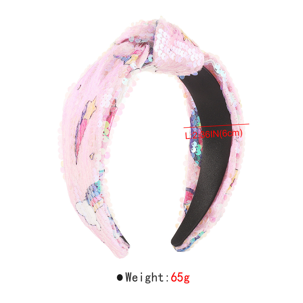 F6187 Sparkly Full Sequin Topknot Headbands