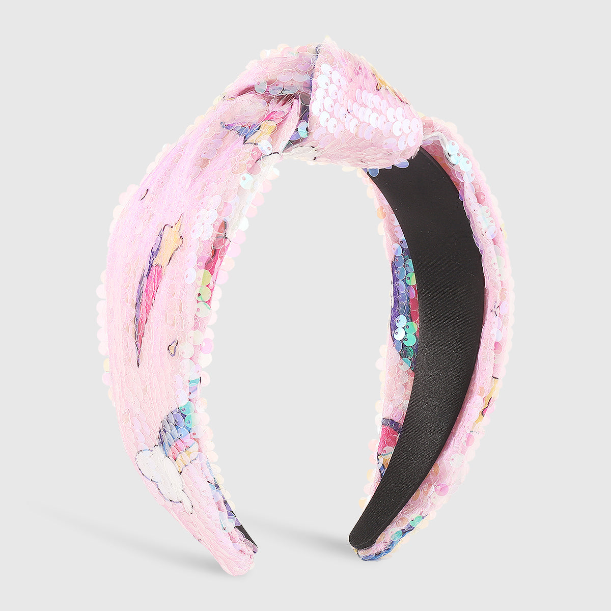 F6187 Sparkly Full Sequin Topknot Headbands