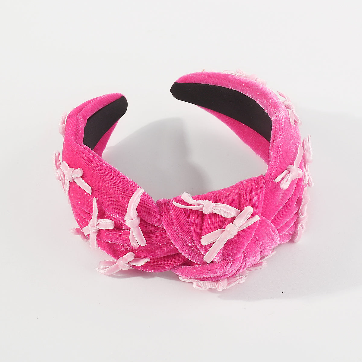 F6359 Luxury Velvet With Mini Bow Tie Topknot Headband