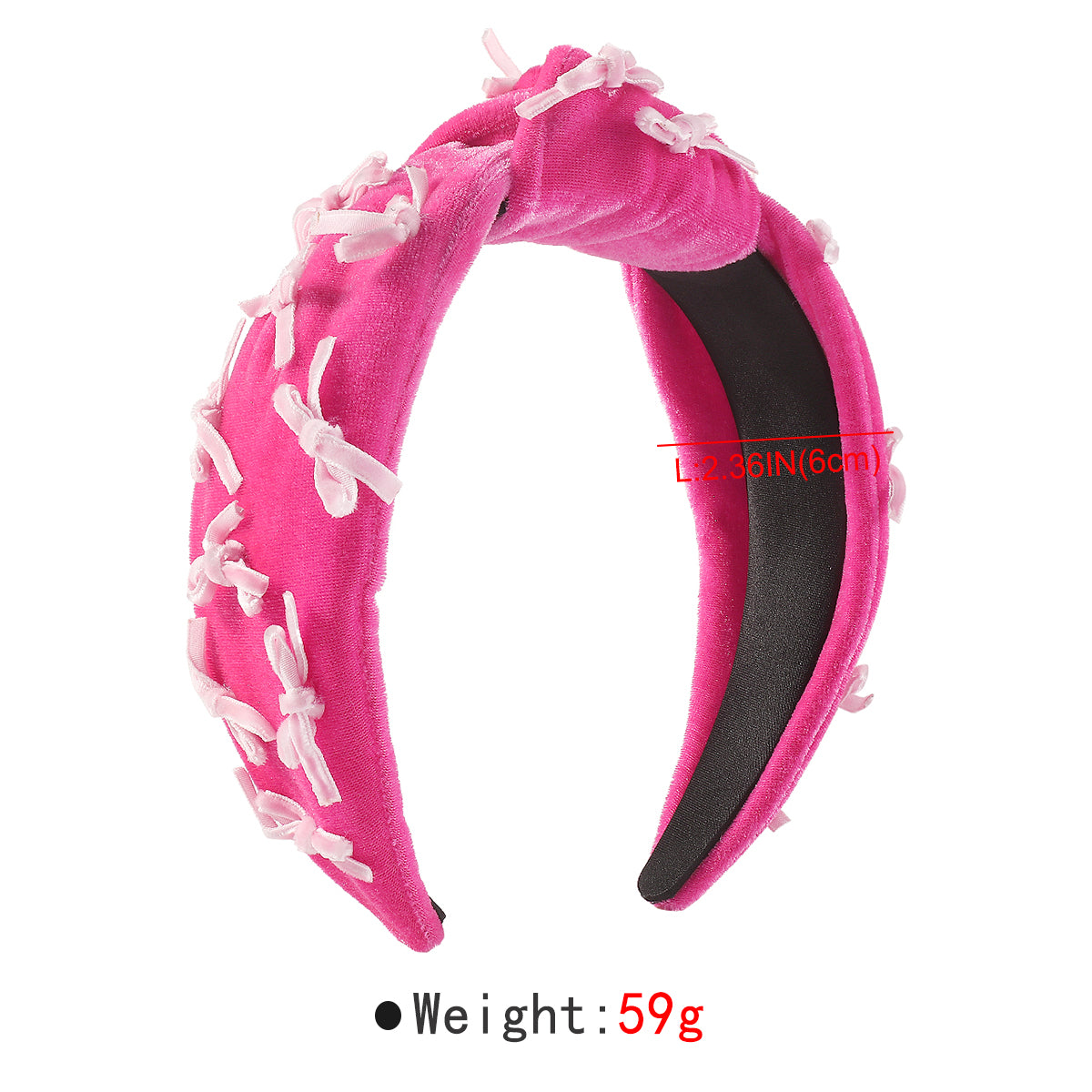 F6359 Luxury Velvet With Mini Bow Tie Topknot Headband