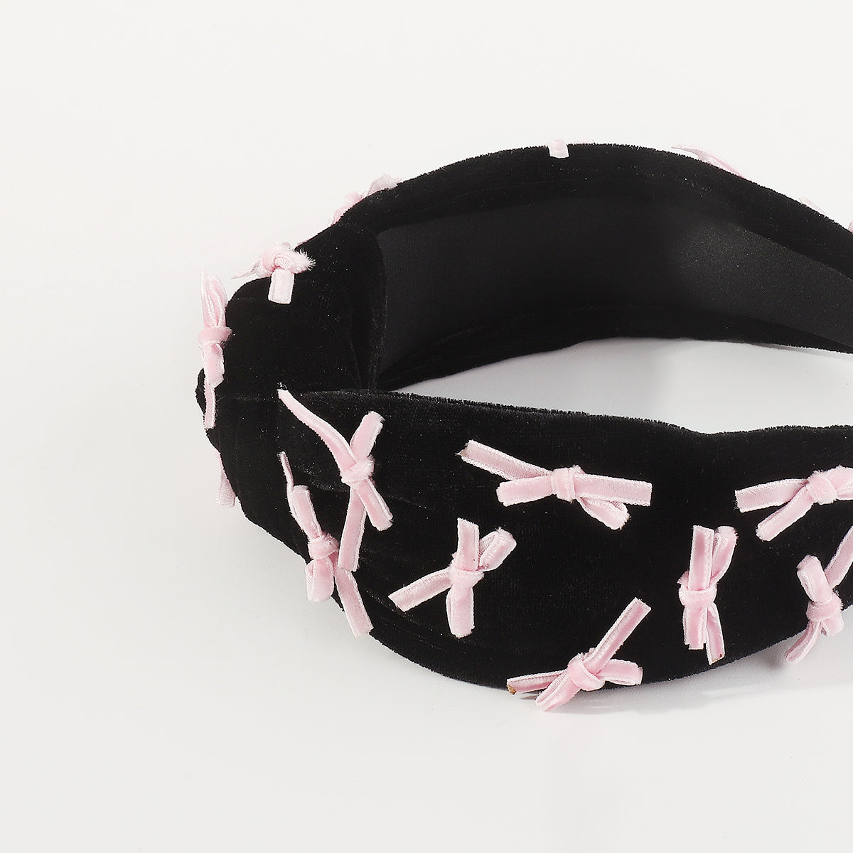 F6359 Luxury Velvet With Mini Bow Tie Topknot Headband