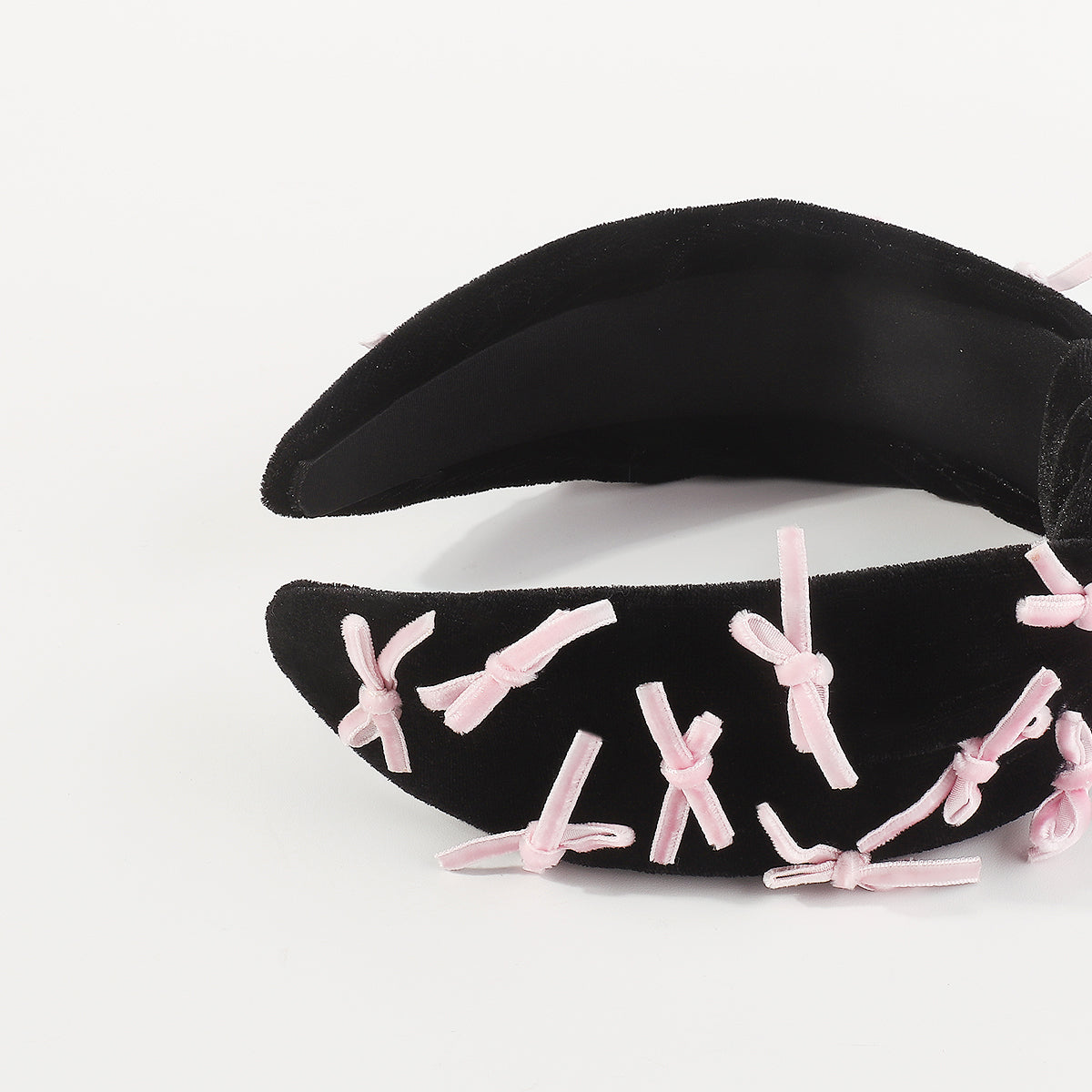 F6359 Luxury Velvet With Mini Bow Tie Topknot Headband
