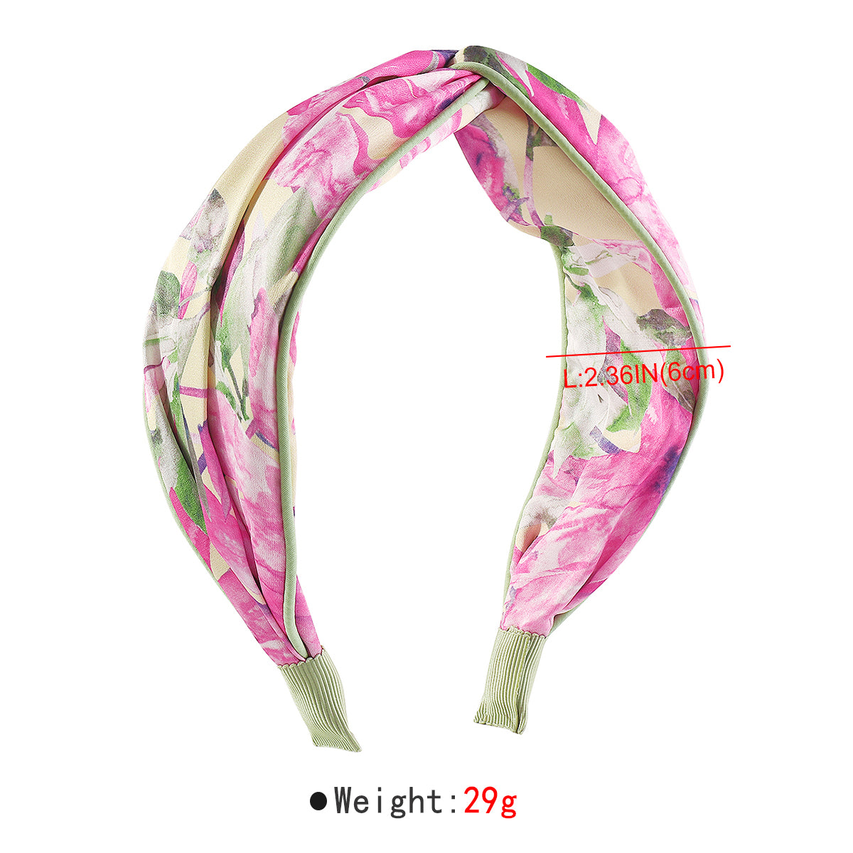 F6437 Bow Knot Print Floral Headbands