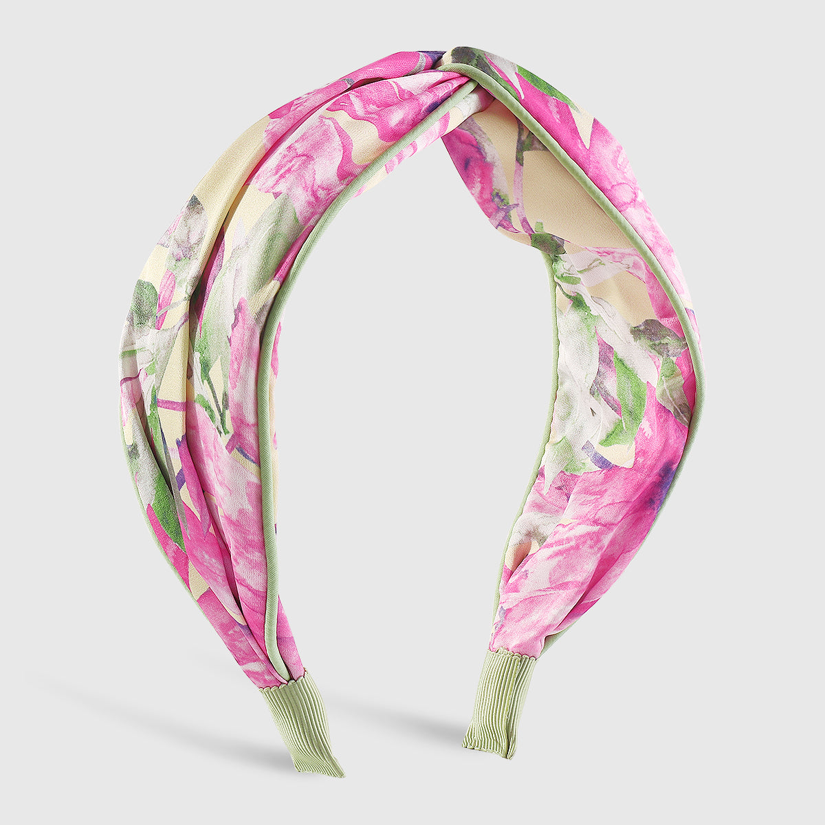 F6437 Bow Knot Print Floral Headbands