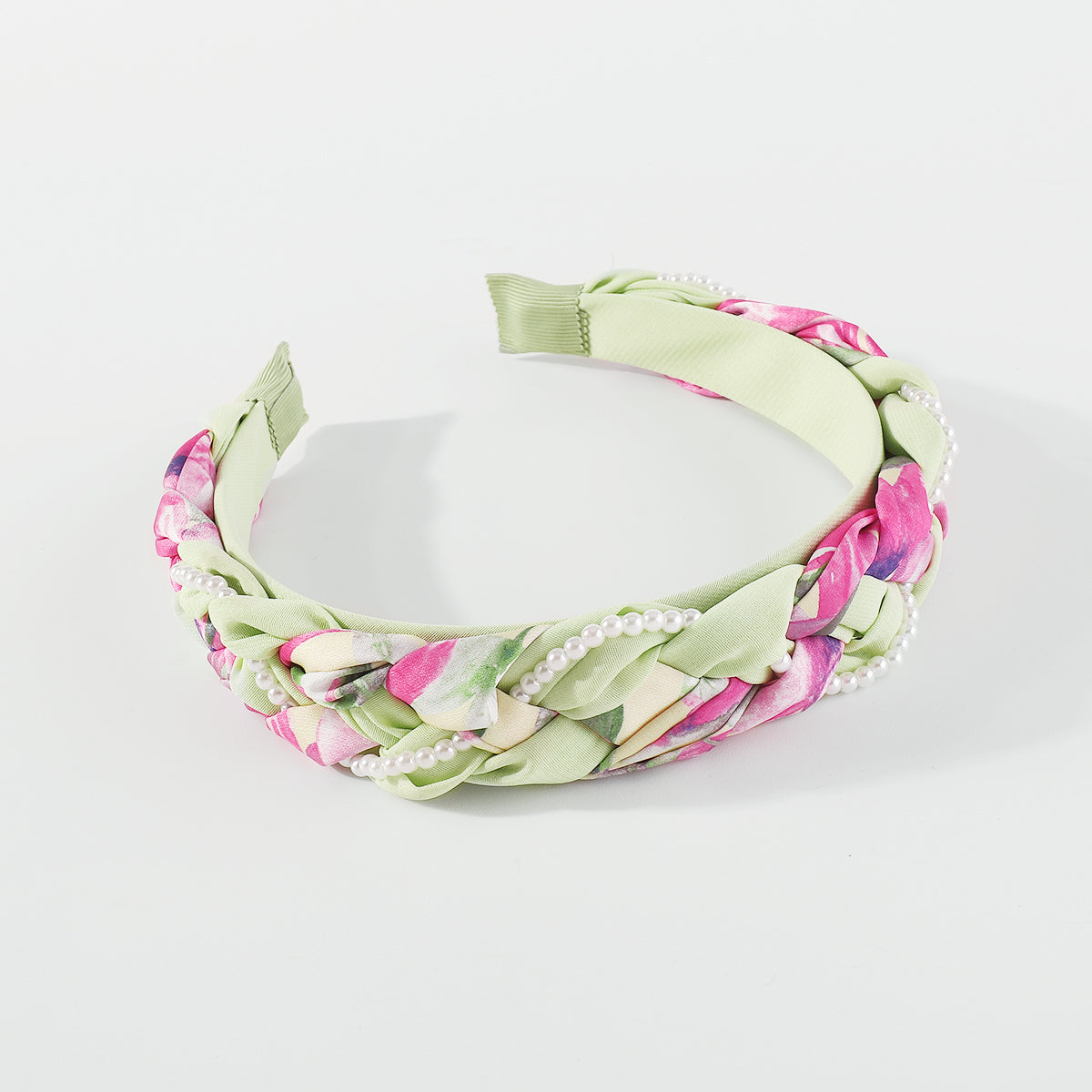 F6437 Bow Knot Print Floral Headbands