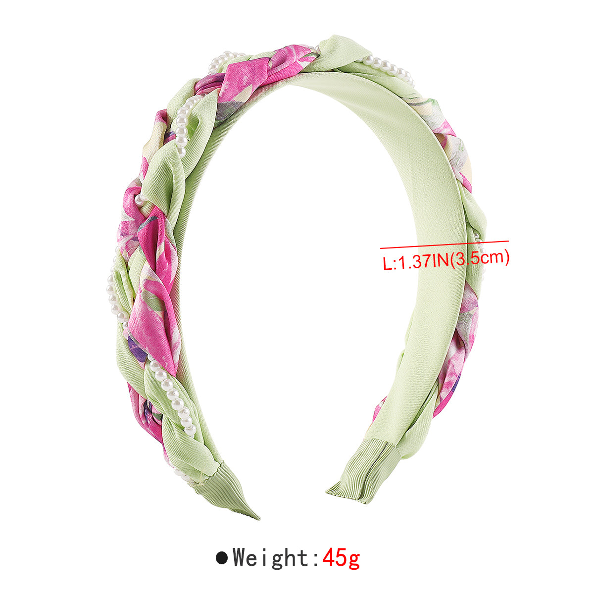 F6437 Bow Knot Print Floral Headbands