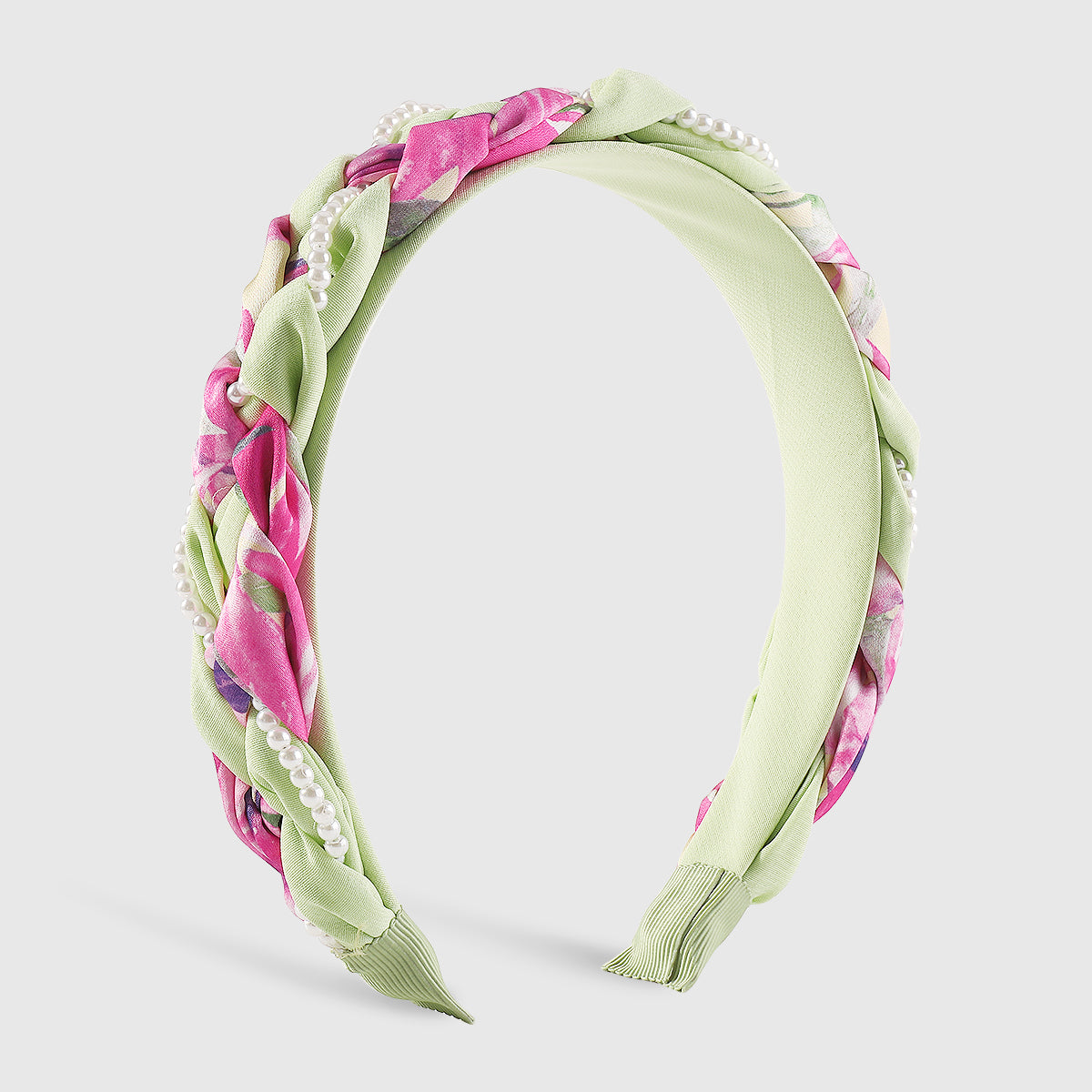 F6437 Bow Knot Print Floral Headbands