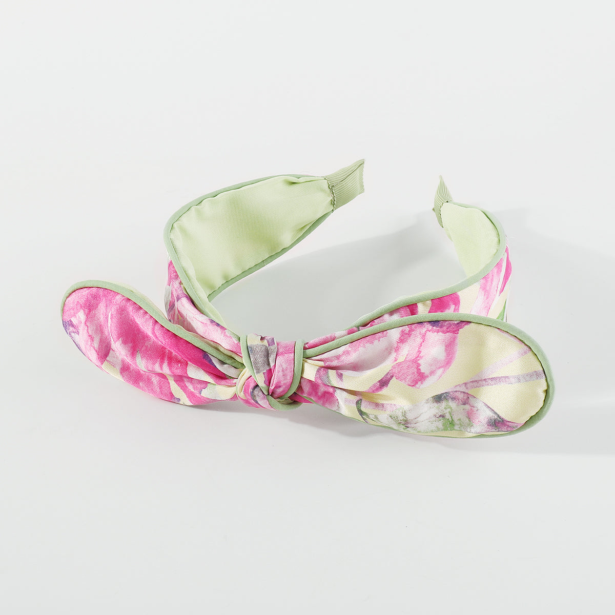F6437 Bow Knot Print Floral Headbands