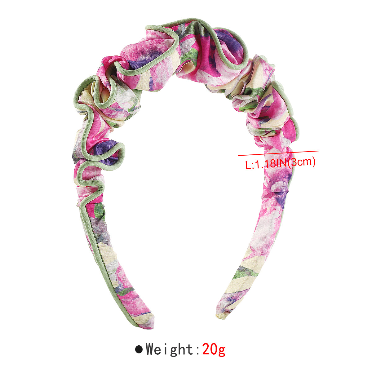 F6437 Bow Knot Print Floral Headbands