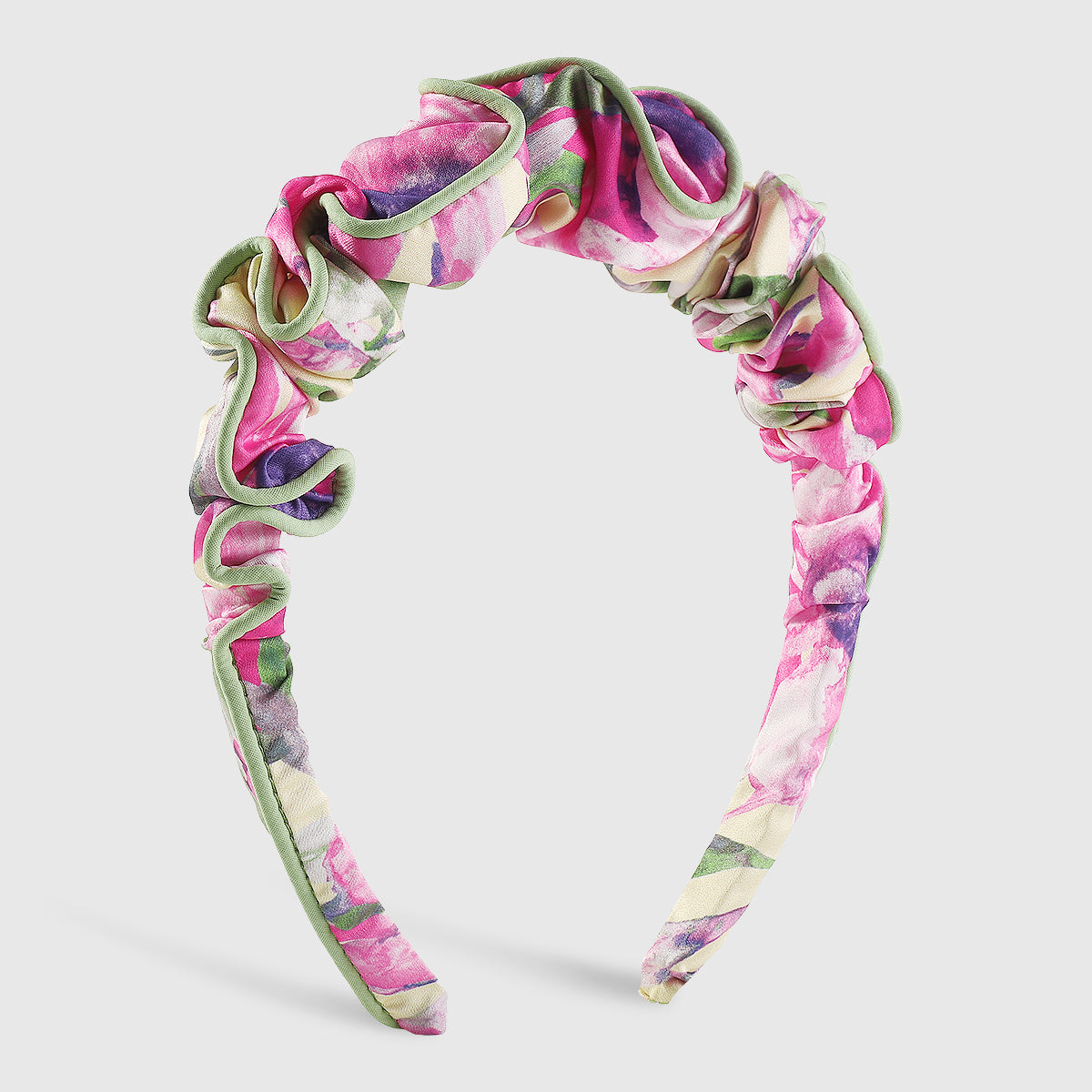 F6437 Bow Knot Print Floral Headbands