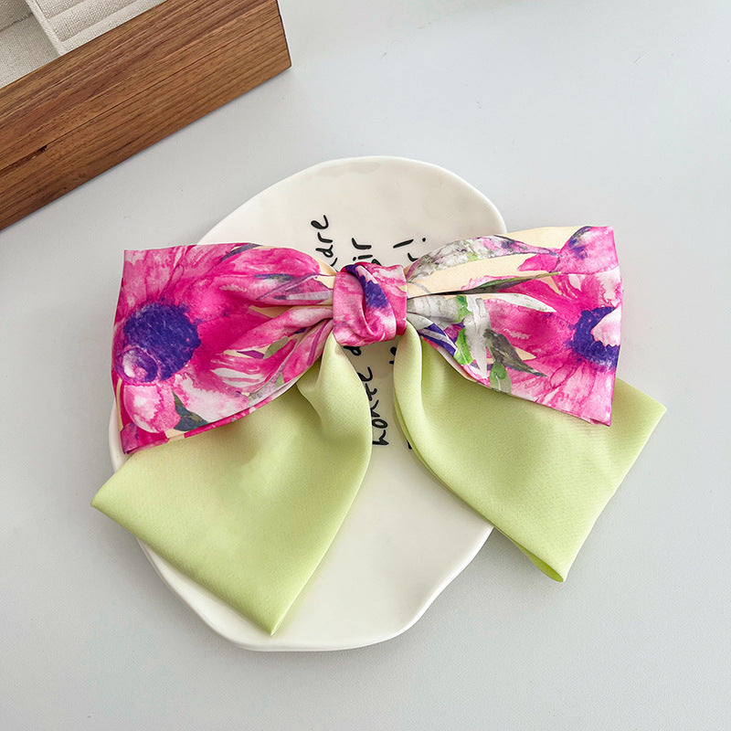 F6437 Bow Knot Print Floral Headbands
