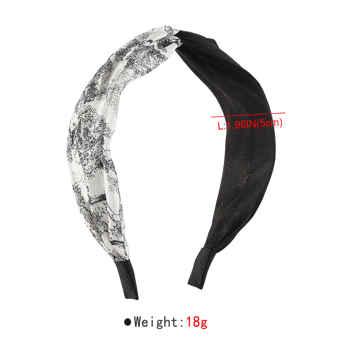 F6443 Ink Painting Print Fabric Cross Knot Headbnad