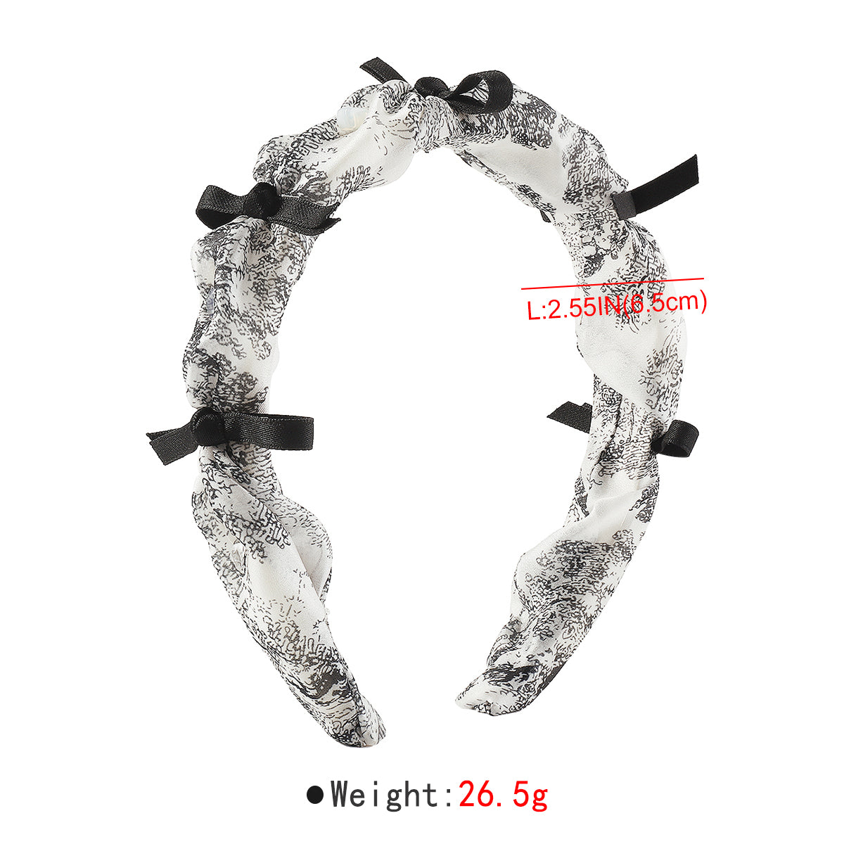 F6443 Ink Painting Print Fabric Cross Knot Headbnad