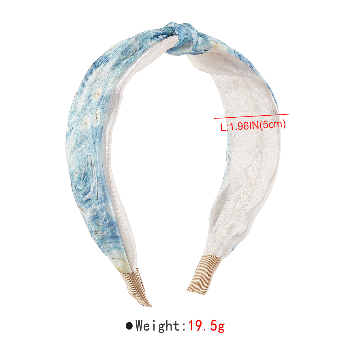 F6448 Blue Starry Sky Cross Knotted Headbands