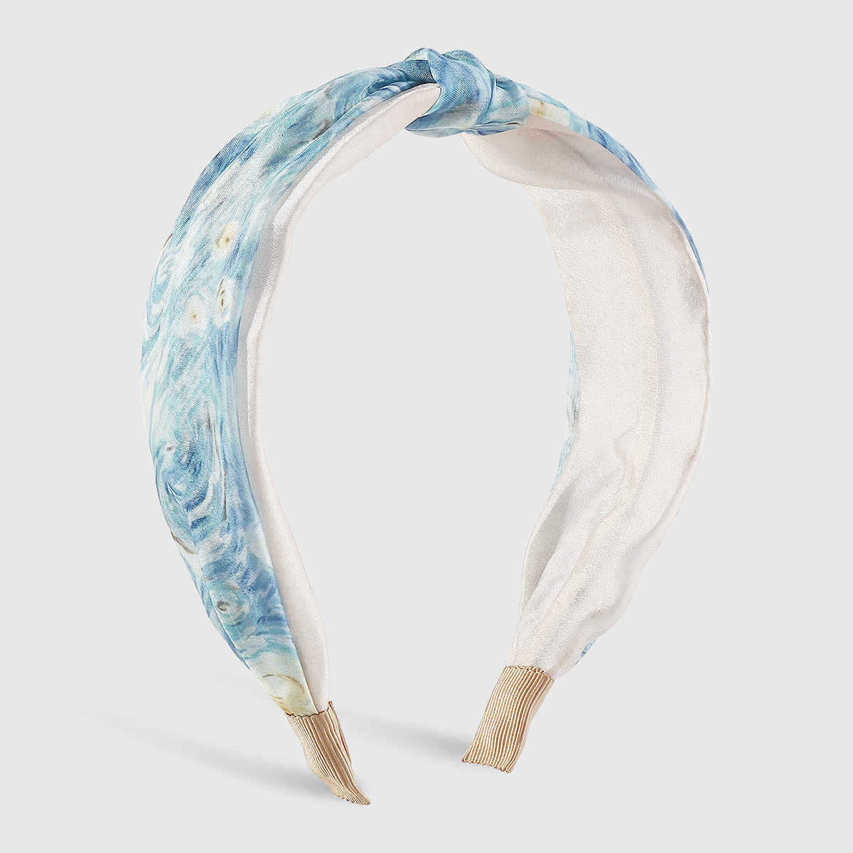 F6448 Blue Starry Sky Cross Knotted Headbands