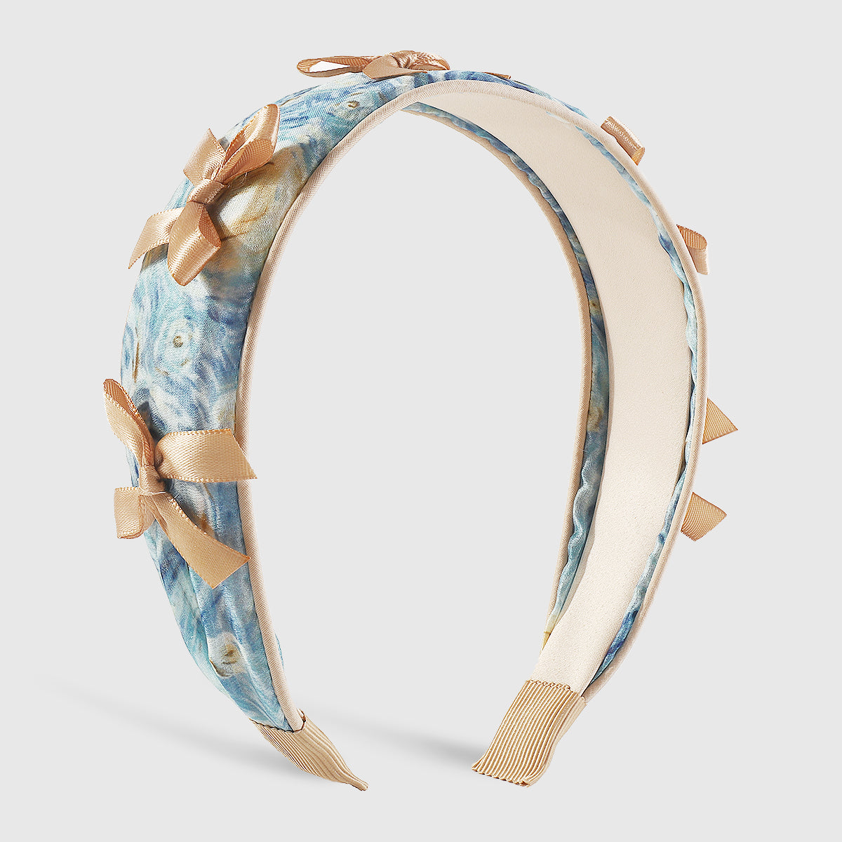 F6448 Blue Starry Sky Cross Knotted Headbands