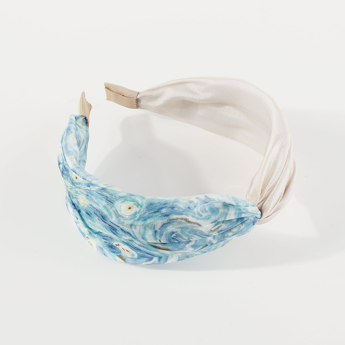 F6448 Blue Starry Sky Cross Knotted Headbands
